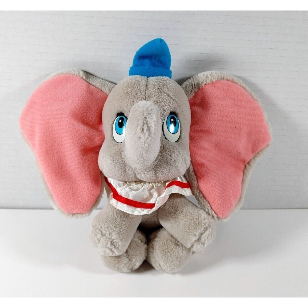 Disneyland Vintage  Dumbo Elephant 8" Plush Stuffed Animal Gray